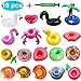 Produktbild BEMEI Getränkehalter Pool, 18Pcs Aufblasbare Getränkehalter Schwimmender Bierhalter Getränke Dosenhalter Pool Badspielzeug Party Deko Kinder Bade Spielzeug