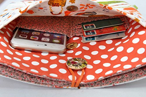 6 Zoll eBook Reader Tasche aus robusten Segelstoff bis zu einer Größe von 170x120mm „rotes Shopping“ - 3