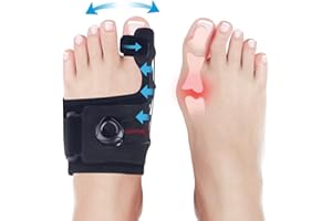 COMFORCE Bunion Corrector for Women and Men, Adjustable Button Bunion Corrector Large Toe Straightening, Orthopaedic Bunion Splint for Hallux Valgus Pain Relief (Left)