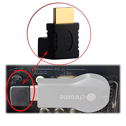 Exinoz® vergoldeter HDMI Adapter für Chromecast, Roku, Fire TV und Apple TV (90°) - 3