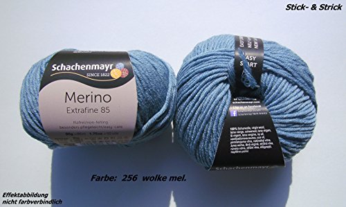 Schachenmayr Merino Extrafine 85 – 256 wolke meliert 50g Wolle - 2