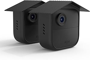 HOLACA Funda de silicona compatible con cámara intermitente al aire libre 4, impermeable, suave, duradera (cámara no incluida), 2 piezas de funda de silicona, negro