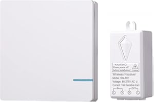 Mengshen Kit De Commutateur De Lumière Sans Fil - Portée Jusqu'à 100 Pieds, Interrupteur De Télécommande Idéal Pour Les Lampes D'Intérieur