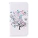 Produktbild Huawei Mate 10 Hülle, Hozor Flip Case Lederhülle Wallet Ledertasche Klappetui Brieftasche Schutzhülle mit Magnetverschluss Kartenfächer Standfunktion - Blumen Baum