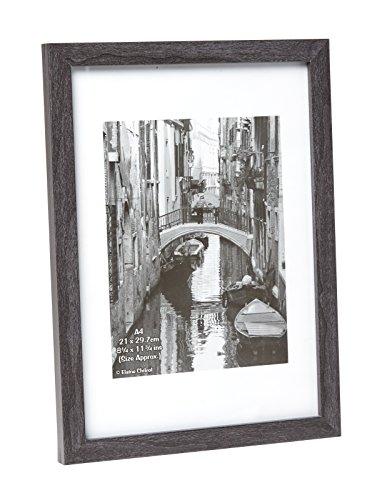 Inspirieren für Business wesa4gry 21 x 30 cm Westminster Qualität paperwrapped Holz A4 Zertifikat Bilderrahmen mit Plexi Glas. Tisch oben oder Wand aufhängen – Dunkelgrau - 2