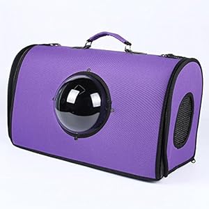 AFFLATUS Transparenter, tragbarer Hunde- und Katzenbeutel , purple