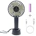 Produktbild Portable Mini USB Fan Handheld Quiet Personal Electric Desk Fan with Rechargeable Battery Table Fan for Office,Home,Kitchen,Travelling,Desktop,Student,Indoor,Outdoor, Bedroom,Cooling Tools (Black)
