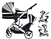 Produktbild Kinder Kargo Duell DS Combo Tandem Twin Kinderwagen Neue skinnie minnie Design