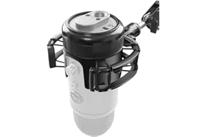 Borenbuir [Neueste und ultra-langlebig] Mikrofone Shock Mount mit Pop-Filter [Speziell gebaut für Blue Yeti Mic] Anti-Vibration Suspension Shock Mount Halter Clip Kompatibel mit Blue Yeti Mikrofon
