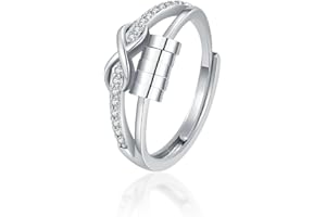 VILITI Fidget Rings For Anxiety Women,Adjustable with Spinner Ring,Thumb Twist Hope Ring,Can Relief Stress Calmi Mood Adhd Aids,for Womens Teen Girls Daughter Mother Ladies Kids Unusual Hug Gifts Jewellery