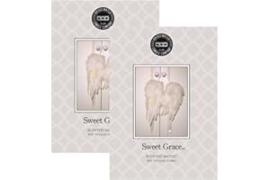 BRIDGEWATER - 2 pack of Sweet Grace - Scented Sachet Bag, Drawer Fragrance, Wardrobe Air Room Freshener for Living Room Bedroom Bathroom Radiator or Car - Passion Fruit, Sparkling Tea, Patchouli