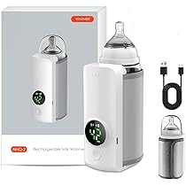 Scaldalatte Portatile Con Display Scaldabiberon Portatile Senza Fili Scaldabiberon Portatile Per Viaggi, HOVCEH 6000mAh Scaldabiberon Portatile Veo Scaldabiberon Inox