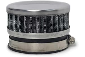 DKMOTORK 0061 Universal Round Motorcycle Motorbike Pod Air Filter Cleaner Intake 38mm Black (1, 38mm)