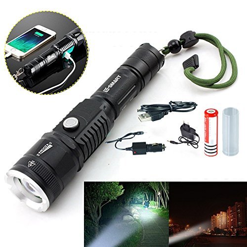 USB Aufladung Zoombar Taschenlampe LED USB-Ladefunktion Lamp Ladekabel Flashlight - 2