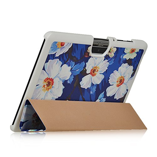 Acer Iconia One 10 B3-A30 Hülle, IVSO Ultra Schlank Superleicht Ständer Slim Leder zubehör Schutzhülle für Acer Iconia One 10 (B3-A30) 25,7 cm (10,1 Zoll HD) Tablet-PC perfekt geeignet (Für Acer Iconia One 10 (B3-A30), Muster-4) - 6