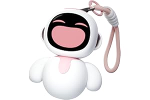 ENERGIZE LAB Eiliko Coral Pink - Your Tiny AI Charm Robot that Matches Every Daily Outfit, Fun Electronic Pendant Toys, for Couples and Best Friends.