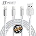 Produktbild iPhone Ladekabel , MiTE Lightning Kabel [Nylon geflochten] 2m*3 für iPhone X/ 8/ 7/ 6 Plus/ 6S/ 5S/ iPad Mini , iPad Air 2/ Pro und mehr (Silbergrau)