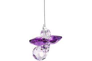 Wild Things - Pendentif en cristal Swarovski - Pierre de naissance - Motif : Ange, FEBRUARY - AMETHYST