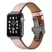 Produktbild Artistic9 für Apple Watch Armband 38mm (Series 4 40mm) Leder Ersatz Uhrenarmband Zubehör Leder Uhrenarmband mit Butterfly Closures für iWatch Series 4 3 2 1 (Rosa)