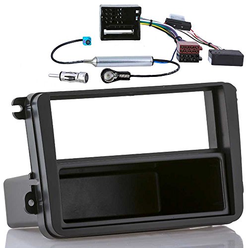 Meins24 ohg - Kit de instalación con interfaz CAN-Bus Interface para VW Golf 5 6 Passat EOS SKODA SEAT (carátula de radio+interfaz CAN-Bus/adaptador de radio+adaptador de antena Fakra Phantom)