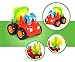 D-Mcark Early Educational Toddler Baby Toy Push and Go Friction Powered Car Toys Sets of 4 Tractor Bulldozer Mixer Truck and Dumper for Children Kids Boys and Girls 1 Year Old to 3 Year Old