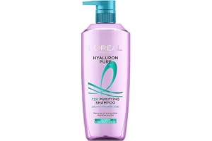 L'Oreal Paris Hyaluron Pure Purifying Shampoo - Oily/Dry Hair, 800ml | 800ml for oily scalp & dry hair. Removes 99% excess oil, hydrates for 72H fresh scalp. Ideal for daily wash routine.