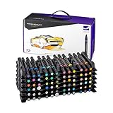 Premier - 72 Double-ended markers - chisel and fine nib with plastic stackable
