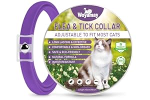 WOYAMAY Collier Anti Puces Chat Durable Imperméable - Antipuce Chaton pour Offrir Protection Efficace Et Confortable, Violet
