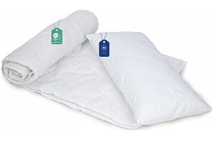 ‎LIVESSA livessa Bettdecke 155x220 mit Kissen 40x80cm - Ideal für Ganzjahreszeiten mit 300 g/m² Füllung, 4 Jahreszeiten Bettdecken 155x220, Oeko-Tex Zertifiziert, weich und atmungsaktiv