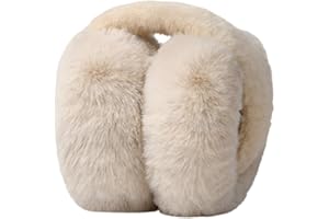 ROSSRORE Women's Winter Faux Fur Ear Muffs, Warm Thick Foldable Outdoor Ear Covers Headband, Multi-Color Available, Unisex