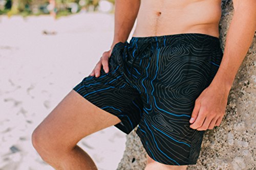 GUGGEN MOUNTAIN Herren Badeshorts Beachshorts Boardshorts Badehose *High Quality Print* - 7