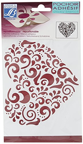 Lefranc Bourgeois Peinture Pochoir 15 x 20 cm Cœur Blanc Lefranc Bourgeois Peinture Pochoir 15 x 20 cm Cœur Blanc