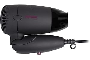 Tristar HD-2359 asciugacapelli con manico pieghevole - Dimensioni compatte - Pratico per i viaggi - 1200 W - Cavo da 1,7 m - Doppio voltaggio per l'uso in tutto il mondo - 2 impostazioni di velocità