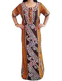 Indiatrendzs Women's Cotton Nighty Printed Nightwear XL