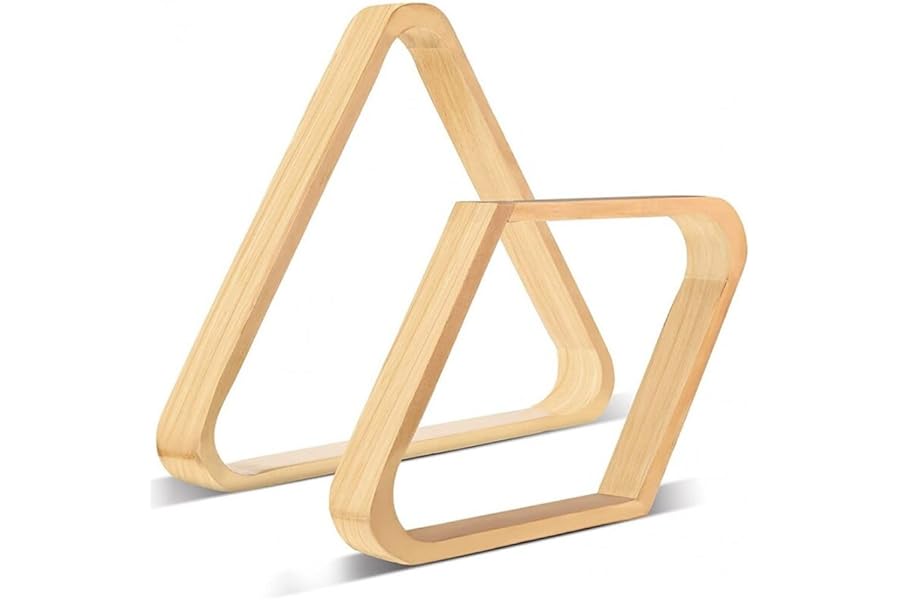 Casiler 2pcs Billiard Balls Rack Set Wooden Billiards Ball Rack Pool Table Triangle and Rhombus Ball Rack Billiard Supplies Accessories
