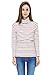 Bearsland Women's Striped Turtleneck Breastfeeding and Nursing Top Black/red UK Size 10-12