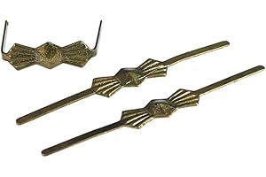 AMBROS - KRISTALL 100x Kristall Verbinder 'Karo' Klammer 11mm Antik Messing ~ Kronleuchter Lüster