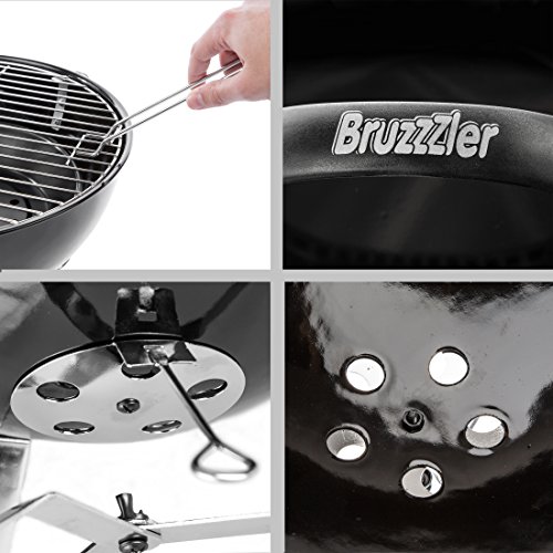Bruzzzler tragbarer Kugelgrill – Picknickgrill für Holzkohle - 6