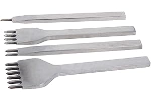 Utoolmart Leathercraft 1/2/4/6 - Scalpello diamantato in pelle per lavori fai da te, 1 pezzo, UT191015P-0018, 5mm 1/2/4/6 Prong