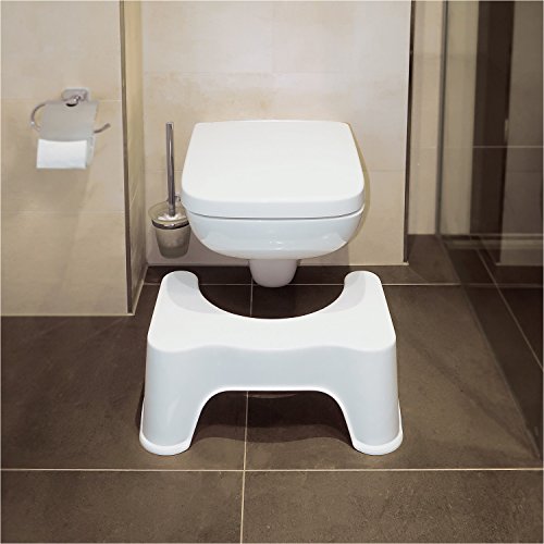 beneproducts® Der Erleichterungshelfer – Toilettenhocker – WC Hocker weiß- Trittschemel – Badhocker – Hocker für Erwachsene & Kinder – für Darmsanierung geeignet – Prävention gegen Darmkrankheiten - 2
