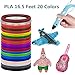 Produktbild PLUSINNO 3D Stift Filament PLA, 20 Farben, je 5M - 3D Pen PLA Filament 1,75mm, 3D Stift Farben Set für 3D Druck Stift (20 Colors, 330 Ft insgesamt)