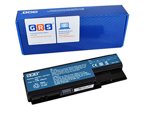 GRS Notebook Akku AS07B41 für Acer Aspire 5920G, 6920G, 5520G, 7720G, 8920G, 6920, 7520G, ersetzt: AS07B31, AS07B32, AS07B41, AS07B42, AS07B51, AS07B52, AS07B71, AS07B72, Laptop Batterie 4400mAh, 11.1V