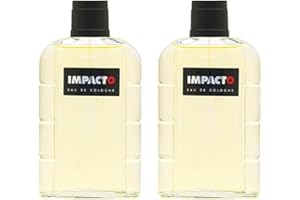 IMPACTO - Classic Pack de 2 x 200 ml, Agua de Colonia Hombre, Perfume Formato Spray, Eau de Toilette Natural y Masculina, Aroma Cítrico, Fragancia Fresca, Elegante y de Larga Duración