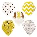 TRUBAMBI Bibs. Best Quality Bandana Baby Bibs. Perfect Unisex Baby Gift set. Bib for teething babies and toddlers. 5 pcs set absorbent bibs. 100% cotton front and soft fleece back. Stylish assorted designs. (Neutral)