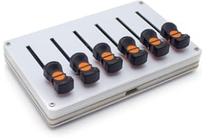 Toplionace 6-Kanalig 45mm Midi-Faderkontroller - USB-Anpassad CC-Mappning för DAW-Mjukvara
