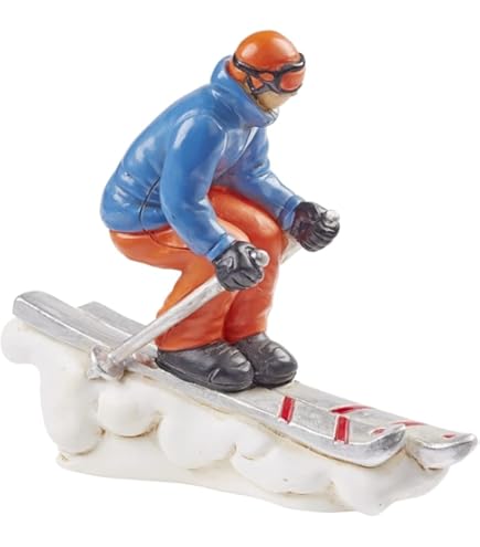 Stivali Da Sci Hobby-Fun, Altezza 4 Cm, Colore Blu - Decorazione Per Appassionati Sci