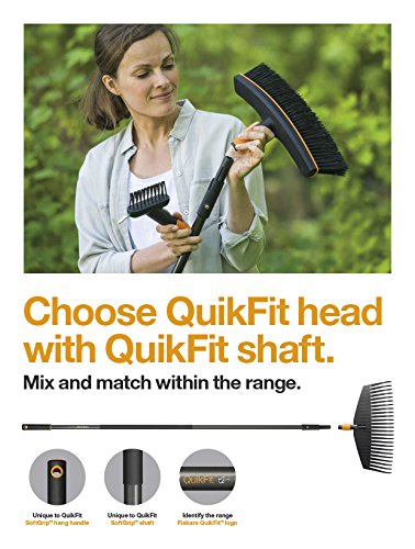 Fiskars Stiel Graphit für QuikFit Werkzeugköpfe, Länge 84 cm, Aluminium, Schwarz/Orange, QuikFit, 1000664 - 2