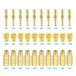 Minimprover 30PCS Carburetor Accessories Kit,10 Pcs Slow Pilot Jets and 20PCS Carburetor Main Jets for PWK Keihin OKO CVK KOSO PE PWM