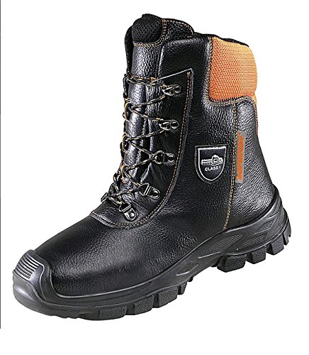 Leder Schnittschutzstiefel SSK 1 Lederstiefel Forststiefel Gr. 43