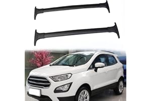 GFYWZ Aluminio, 2Uds Portaequipajes Techo de Coche, Portaequipajes Barras Transversales, Portaequipajes Bicicleta con Cerradura, Rieles Soporte Accesorios, para Fo-rd Ecosport 2013-2020,Bla-CK